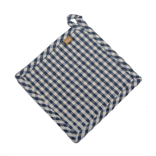 GINGHAM POT HOLDER BLUEBERRY