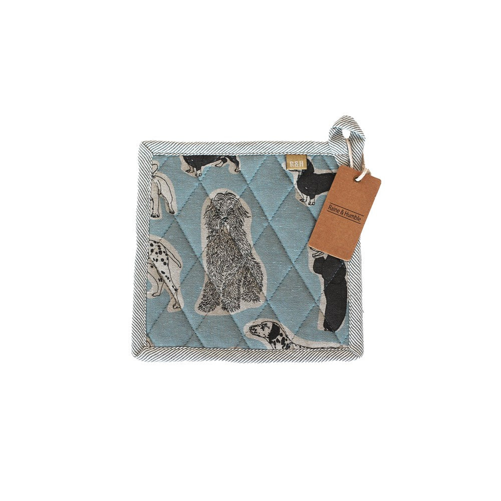 Woof Pot Holder Blue Haze