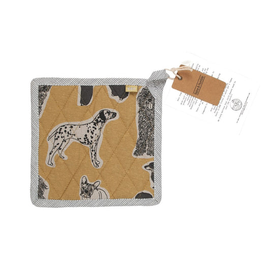 Woof Pot Holder Yellow Sunset