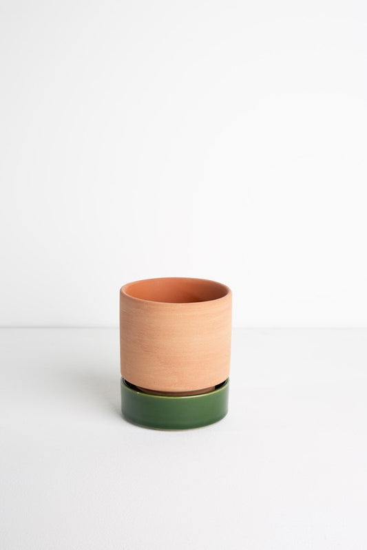 Grace Planter Small -  Rose Terracotta and Olive